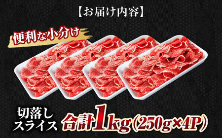 飛騨牛切り落とし　1kg（250ｇ×4P）すき焼き 焼肉 小分け 岐阜市/丸福商店 [ANBO005]