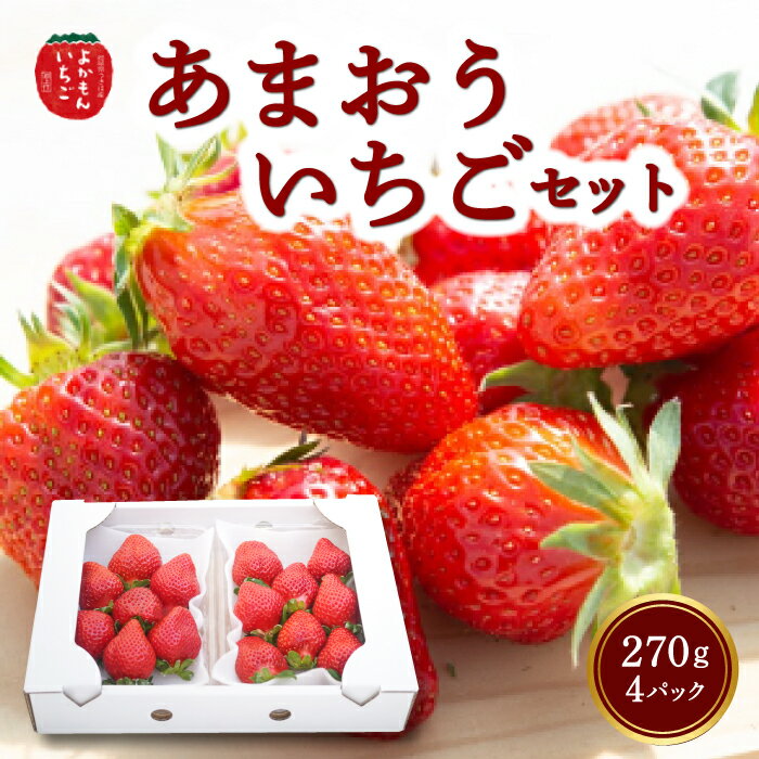 【ふるさと納税】 ＜選べる配送月＞ よかもんいちご あまおう苺セット4パック 【1・2・3・4・12月 ：2026年1月より順次発送開始予定】【4回定期便：2025年1月～4月 毎月 出荷予定】
