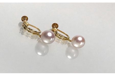 アコヤ真珠 6.5mm ( K18YG ) イヤリング アクセサリー シンプル かわいい おしゃれ 人気 真珠 パール レディース 女性 おすすめ 結婚式 プレゼント / akoya kizuna イ