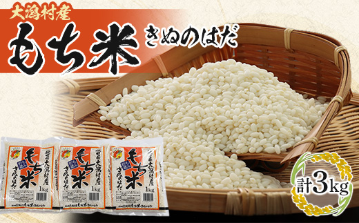 
            もち米 きぬのはだ 1kg×3【1030838】
          
