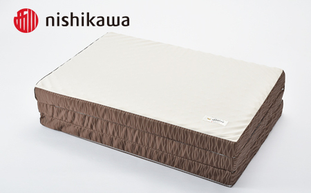 マットレス 西川 nishikawa 良圧ふとん シングル サイズ 三つ折り ブラウン P300W マットレス