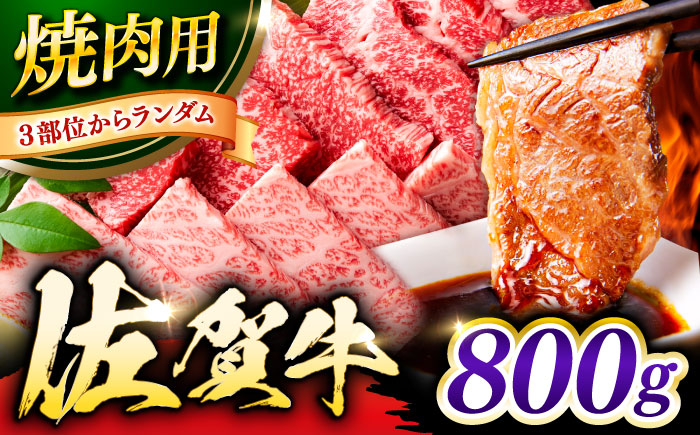 艶さし！ 佐賀牛 焼肉用（バラor肩orモモのいずれか1種）800g 吉野ヶ里町 [FDB077]