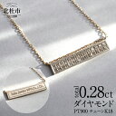 【ふるさと納税】 ペンダント ネックレス アクセサリー ジュエリー レディース ダイヤモンド トータル0.28ct Pt900 プラチナ K18 オーダー ネームペンダント 印字 スライドボール付 2way ジュエリーケース付 鑑別書付 保証書付 送料無料