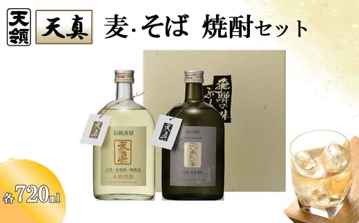 【天領酒造】「天真」麦・そばセット  麦焼酎 蕎麦焼酎 （各 720ml×1本） 焼酎 お酒 下呂温泉 酒 麦 そば 蕎麦