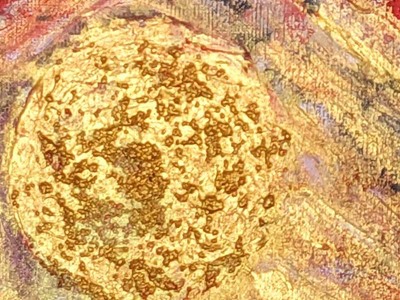 富士山溶岩パワーアート「令和開運黄金空の赤富士」 絵画 アート