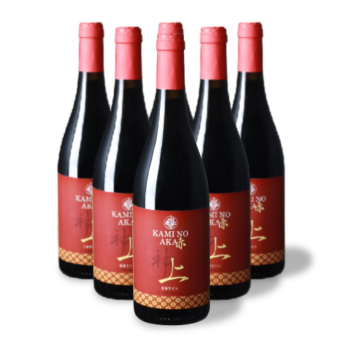 
            上ノ国ワイナリーの赤ワイン「上の赤」　750ml×6本
          