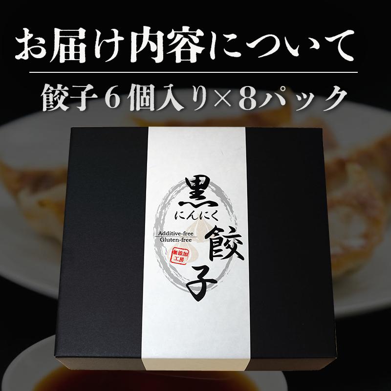 黒 にんにく と 四万十豚 で作った 最高級餃子 （ 6個入り × 8 パック ） 餃子 ギョーザ 焼き餃子 やきぎょうざ ぎょーざ こだわり 大容量 冷凍 冷凍餃子 簡単 調理 簡単調理 惣菜 冷凍