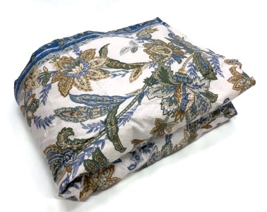 OZU ホワイトダックダウン50%入り ウォッシャブル羽毛ハーフケット 約100×150cm OZF-45 ブルー色 [1602]