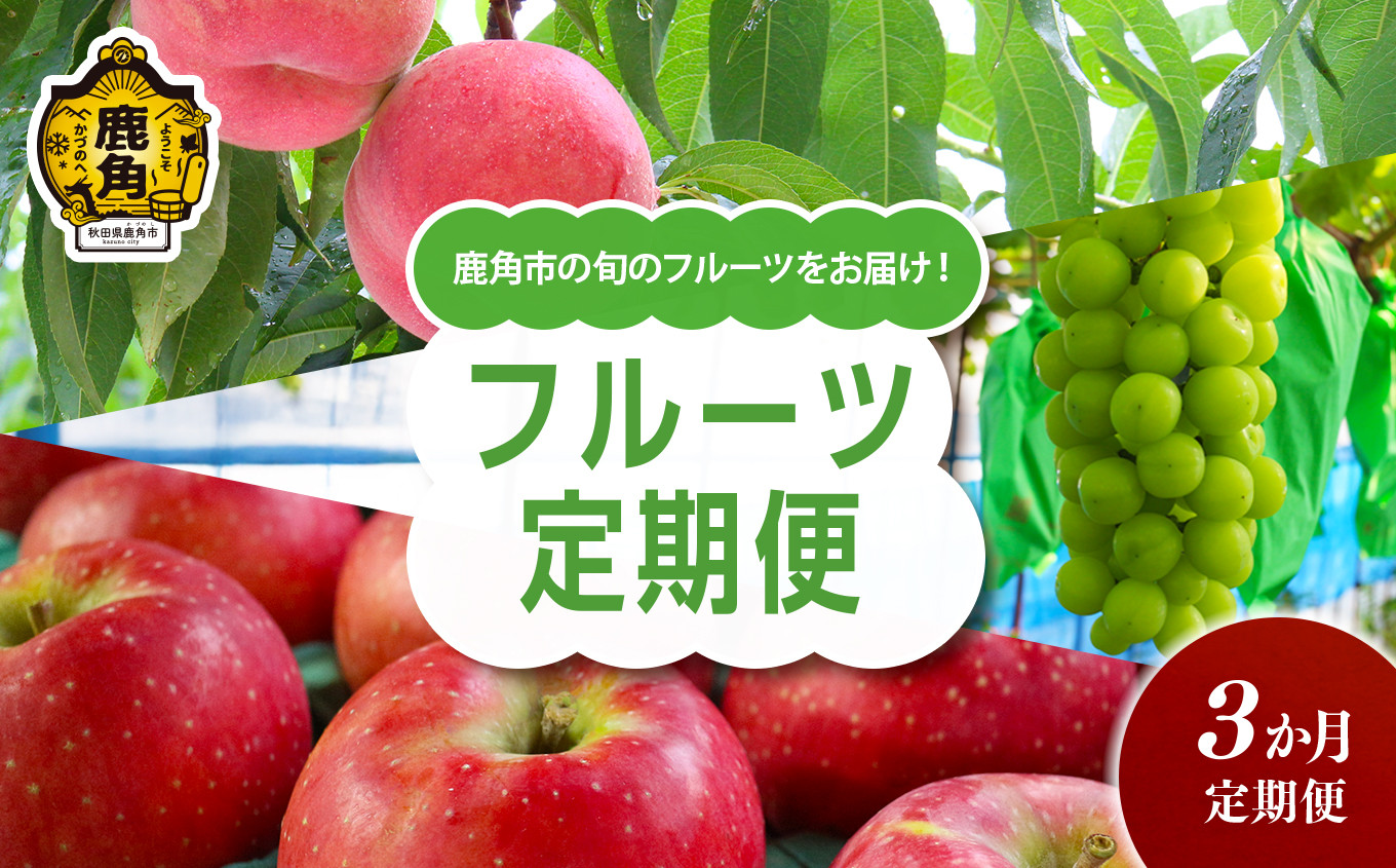 
            《先行予約》秋田県鹿角市 フルーツ定期便 3ヶ月（川中島白桃／シャインマスカット／秋田紅あかり）【恋する鹿角カンパニー】●2025年9月上旬発送開始  食感 果汁 果物 フルーツ 新鮮 産地直送 旬 県産 ギフト 故郷 秋田 あきた 鹿角市 鹿角 送料無料
          