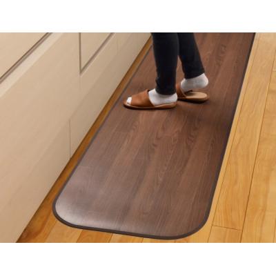 ふるさと納税 泉大津市 日本製　撥水・消臭・抗菌　キッチンマット　約45×240cm　ダークブラウン　350114635型