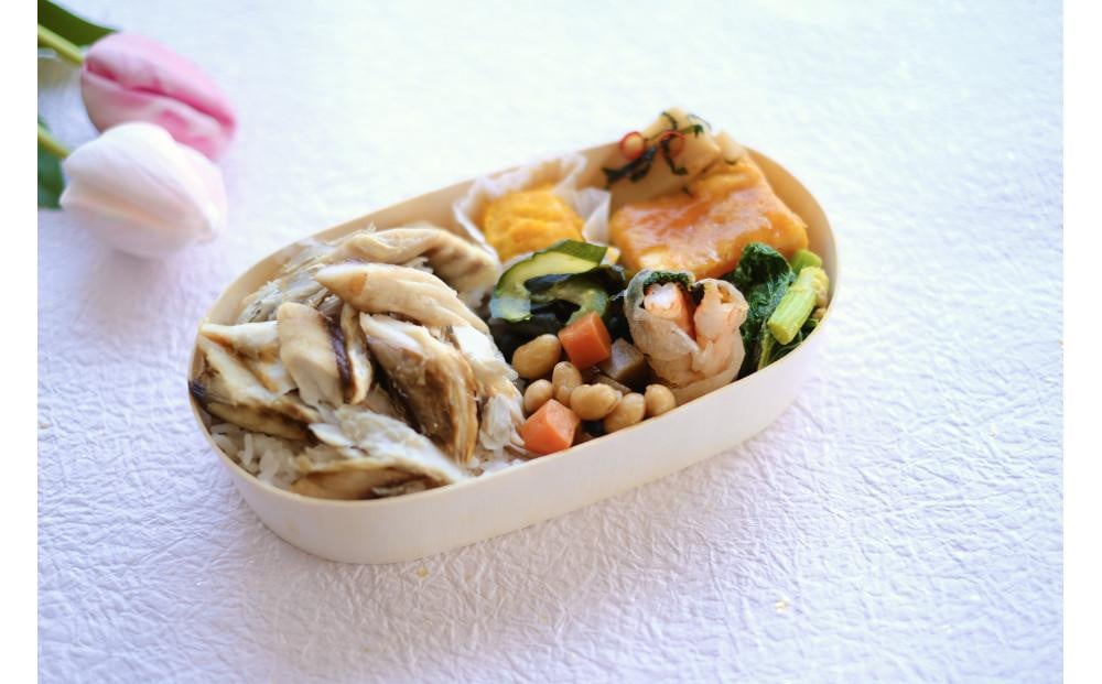 
            【冷凍】焼きサバほぐし弁当3食セット　無添加　無農薬米　有機・特別栽培野菜　九州　福岡
          