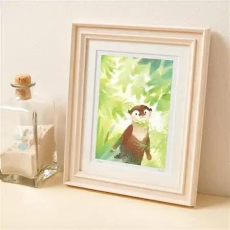 イラスト作家「菜生」アートフレーム〈こもれびのカワウソ〉カワウソ_雑貨・日用品  家具・インテリア _【1569235】