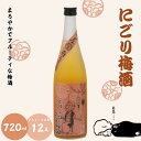 【ふるさと納税】 にごり梅酒 720ml 12度 / 和歌山 田辺市 紀州南高梅 南高梅 梅 梅酒 ロック ソーダ割り ギフト 家飲み 酒 お酒 水割り ギフト プレゼント 富田の水 モンドセレクション ばばあの梅酒