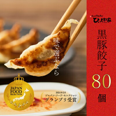 【ふるさと納税】定番のかごしま黒豚餃子80個(タレ付)【配送不可地域：離島】【1185989】