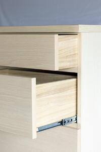 チェスト ハイタイプ コンパクト収納 60‐６ 天然木  アビィ WH 大川家具