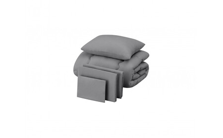 ベッド用布団５点セット S シングル  KFS シングル -B5S  ダークグレー