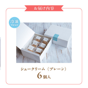 自然栽培 米粉のシュークリーム プレーン6個セット 〔Dw081〕