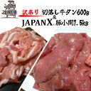 【ふるさと納税】【定期便2か月】【訳あり】JAPAN X 豚小間＆家庭用仙台牛タン(塩味) 計2.1kg　【04301-0558】