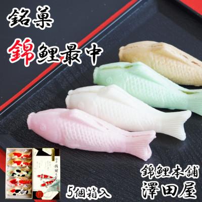 ふるさと納税 小千谷市 錦鯉最中(5個箱入) 澤田屋 新潟県小千谷市