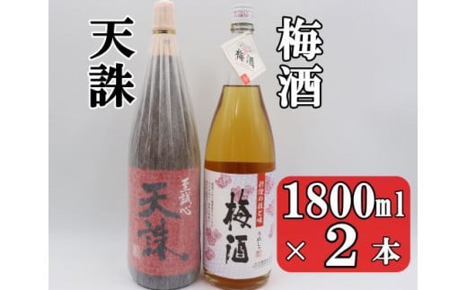 【ふるさと納税】No.1409-1 梅酒・天誅セット（1800ml×2本）