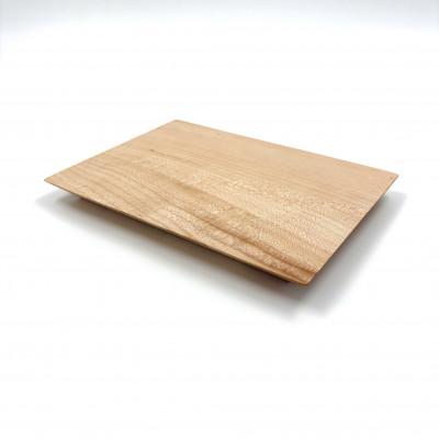 ふるさと納税 丹波市 ガラスのような木のお皿「一人膳 かく」長方形　カエデ　Sサイズ　2枚セット |  | 01