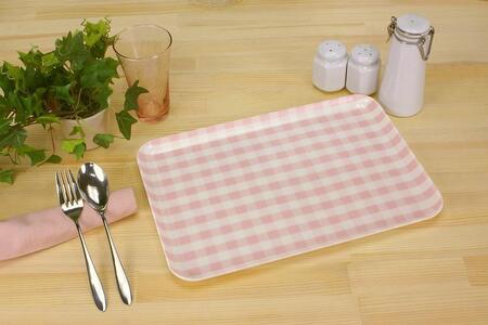 【グリーン×ピンク2枚組】タツクラフト SRトレー M 33cm ミルキーチェック