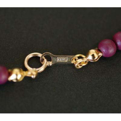 ふるさと納税 近江八幡市 [木珠×真珠]希少天然木と西の湖「琵琶パール」コバン型のネックレス(紫) |  | 02