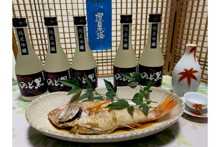 浜田市の魚「のどぐろ」との相性は抜群！環日本海 純米吟醸のど黒 5本入 純米吟醸 お酒 のど黒 純米吟醸酒 辛口 常温 地酒 セット ご当地 取り寄せ お祝い ギフト 贈答 日本酒【026_2032】