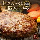 【ふるさと納税】土佐あかうしと四万十ポークのハンバーグ　5個セット 惣菜 おかず 冷凍 小分け 豚 高知県 牛 四万十ポーク 土佐あかうし 赤牛 赤うし 国産 温めるだけ 湯煎 送料無料 yj070