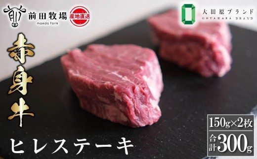 
                  【大田原 前田牧場直送 赤身牛】ヒレステーキ （150ｇ×2枚） | ブランド牛  牛肉 フィレ ステーキ ヒレ 産地直送 産直
                