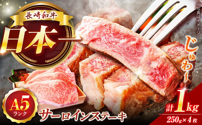 
            焼肉おがわ長崎和牛A5ランク特選サーロインステーキ4枚計1kg 長崎県/焼肉おがわ [42ADAF007]
          
