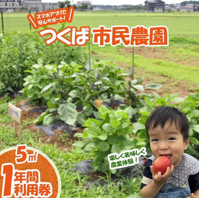 【ふるさと納税】専用スマホアプリがサポート！ハルファームの市民農園利用券(5平方メートル 1年間) | 茨城県 つくば市 農園 貸農園 貸し農園 農業体験 農業 野菜収穫 体験 野菜体験 チケット 旬野菜 採れたて野菜