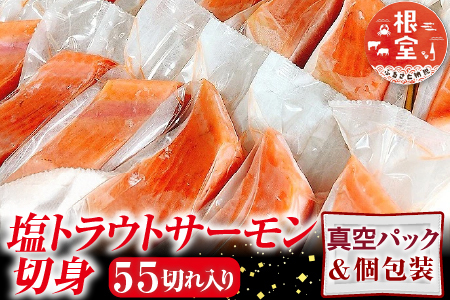 塩トラウトサーモン切身1切真空×55P B-09120