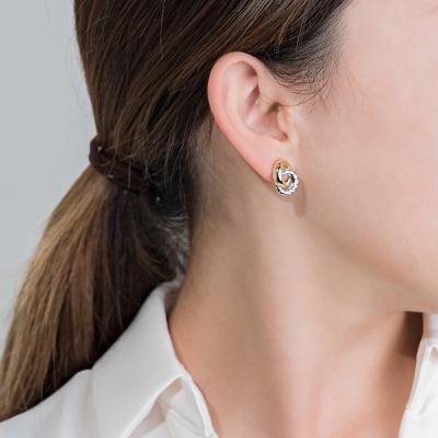 ふるさと納税 甲府市 K18イエローゴールド/プラチナ コンビデザインピアス 46-6533 |  | 03