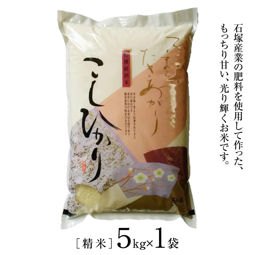 ＼ 7月出荷 ／【令和7年産】コシヒカリ 精米5kg（5kg×1袋）（茨城県共通返礼品 かすみがうら市産） 米 ごはん もっちり 甘い コメ お米 白米 銘柄米 [EX010sa-07]