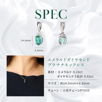 ふるさと納税 京都市 【京セラ】クレサンベール〈エメラルド・天然ダイヤモンド〉ネックレス【プラチナ/5月誕生石】 |  | 02