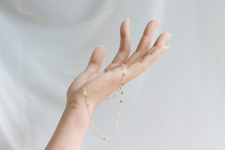 【K10イエローゴールド インフィニティチェーンネックレス80cm】上品な個性アクセ/ KGN101008-80