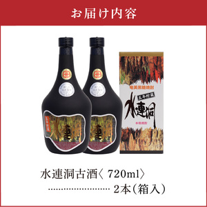 水連洞古酒 40度 720ml 2本 （ 箱入 ） C047-015-02 酒 アルコール 焼酎 黒糖焼酎