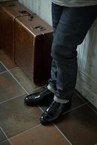 BEP-202 サービスシューズ キャップトゥ 2Eウィズ BLACK（ブラック）　メンズ ファッション 靴 シューズ ガラスレザー 革靴 24.5cm～28.0cm 27.0cm