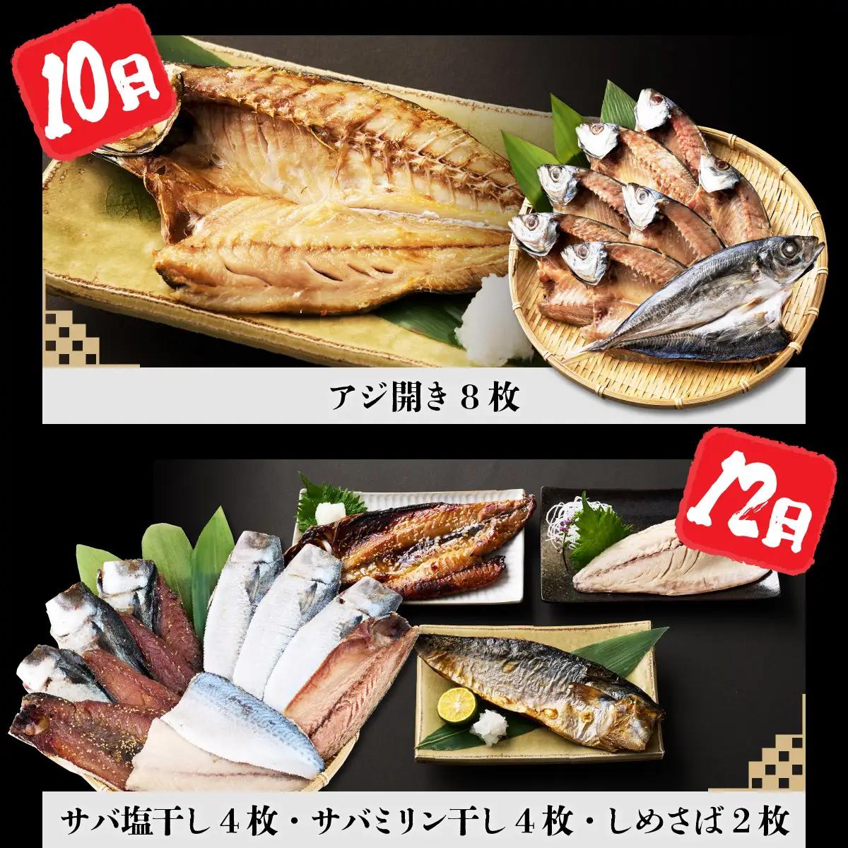 【偶数月定期便】いずま海産の干物頒布会【6回お届け】干物