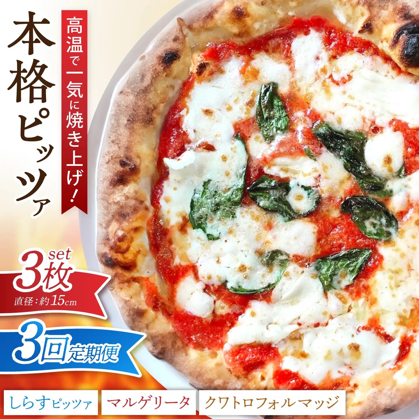 【3回定期便】ピザ ナポリピッツァ 3枚 ピザ BJCI002 