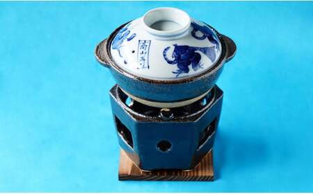 有田焼 小鍋だてセット (鳥獣戯画) 【神田陶器店】器 うつわ 調理器具 鍋 土鍋 小鍋 小鍋立て コンロ 鍋セット 一人鍋 bp002