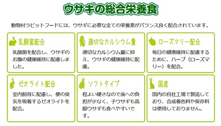 H-236　【ラビットフード】動物村　ラビットフード　アルファルファ　4.0kg×２袋