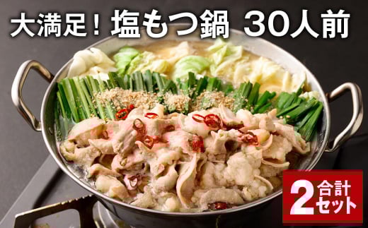 大満足！塩もつ鍋 30人前 計2セット モツ鍋 もつ鍋 セット