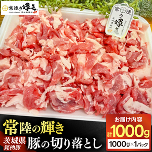 茨城県銘柄豚「常陸の輝き」切り落とし1kg入り (AP005)