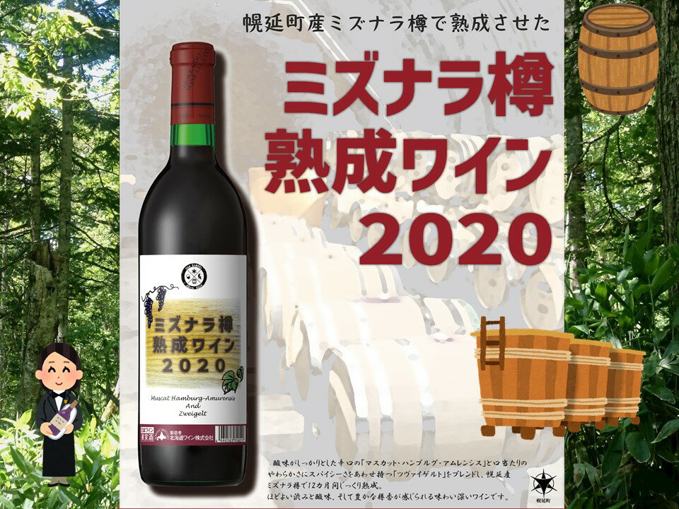 【ふるさと納税】幌延町産ミズナラ樽熟成ワイン(2020年産12か月熟成)