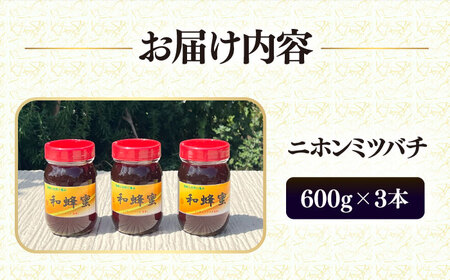 和蜂蜜（ニホンミツバチ） 600g×3本 《壱岐市》【和蜂ファーム壱岐】[JDP006] ハチミツ 蜂蜜 はちみつ 日本ミツバチ 84000 84000円  コダワリはちみつ・蜂蜜・ハチミツ こだわり
