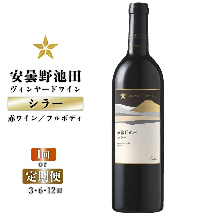 【ふるさと納税】【選べる発送回数】 赤ワイン サッポロ グランポレール 安曇野池田ヴィンヤード「シラー」750ml 1本 1回 3回 6回 12回 [池田町ハーブセンター 長野県 池田町 48110751] 赤 ワイン フルボディ 濃厚 凝縮 お酒 酒