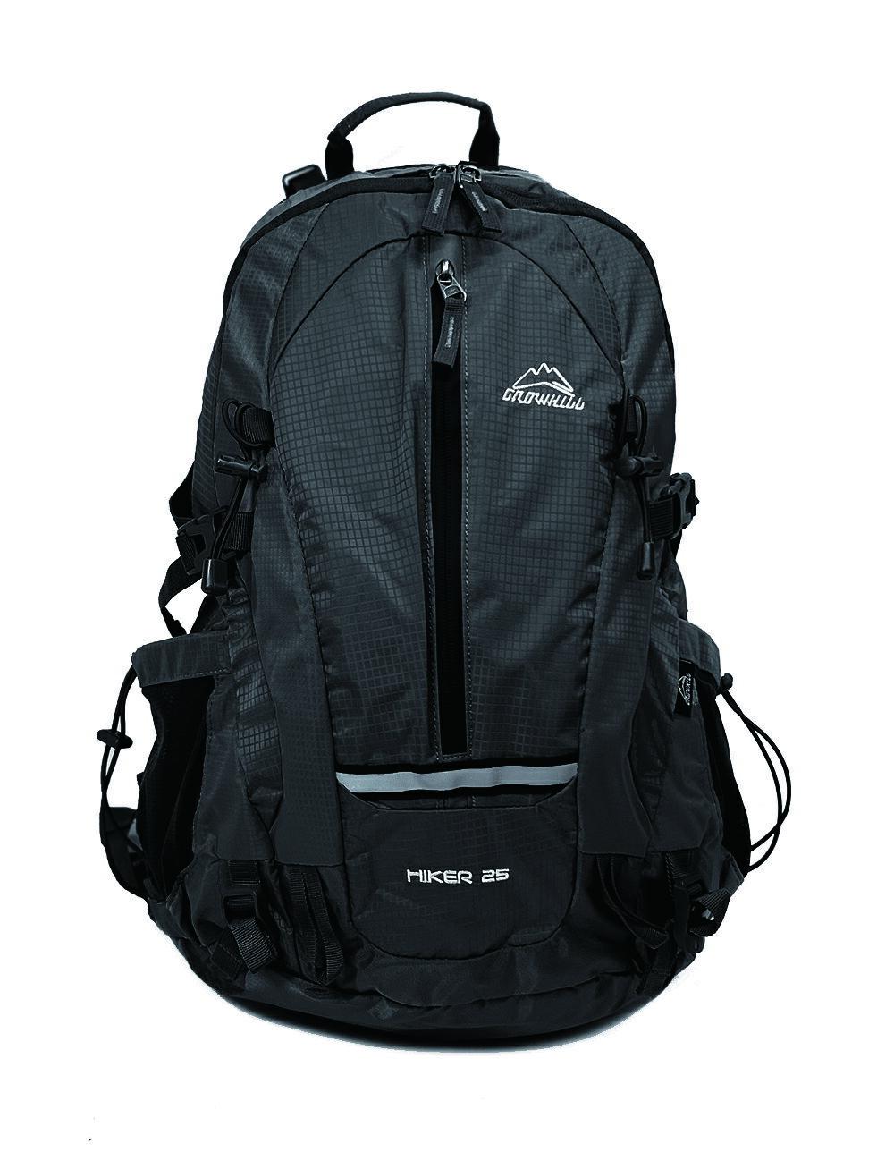 【ふるさと納税】GROWHILL リュックサック HIKER25 ブラック ／ ジェイクリエイト ハイキング 登山 鞄 アウトドア バックパック 奈良県 田原本町