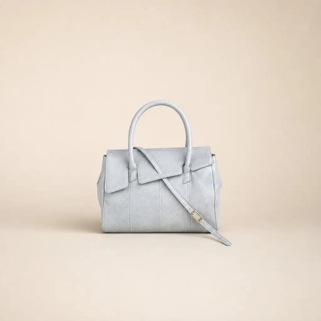 OBI（革のカシミヤ 郡上市産 明宝鹿革バッグ）ブルーグレイ